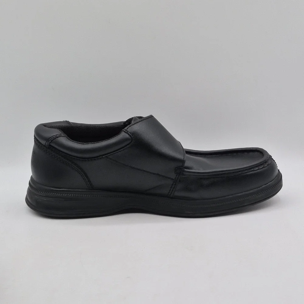Earth Spirit Shoes‎ Mens Size 10W Black Leather Hook & Loop Layton MNES41ER014